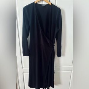 NWOT Banana Republic Classic Wrap Dress, Black XL